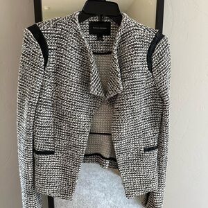 Banana Republic Black and White Tweed Blazer